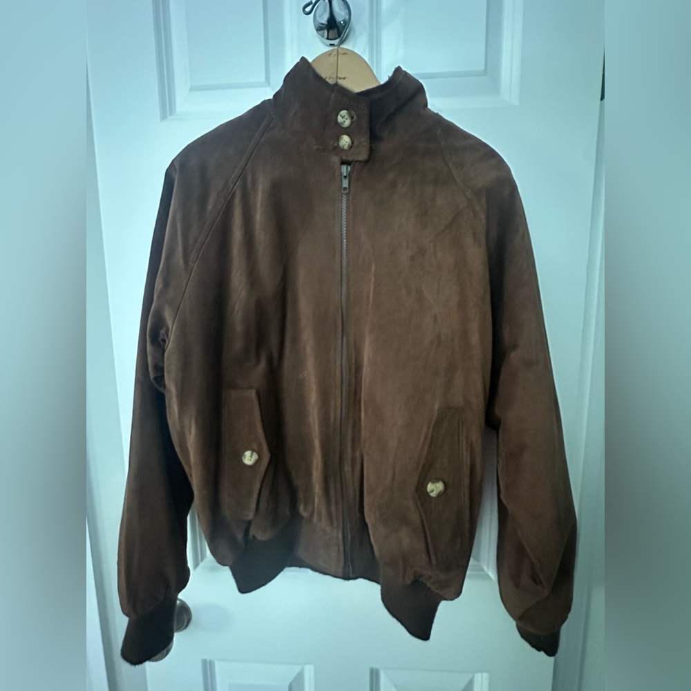 New, never worn, Authentic Imports brown suede jacket size M